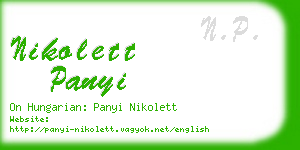 nikolett panyi business card